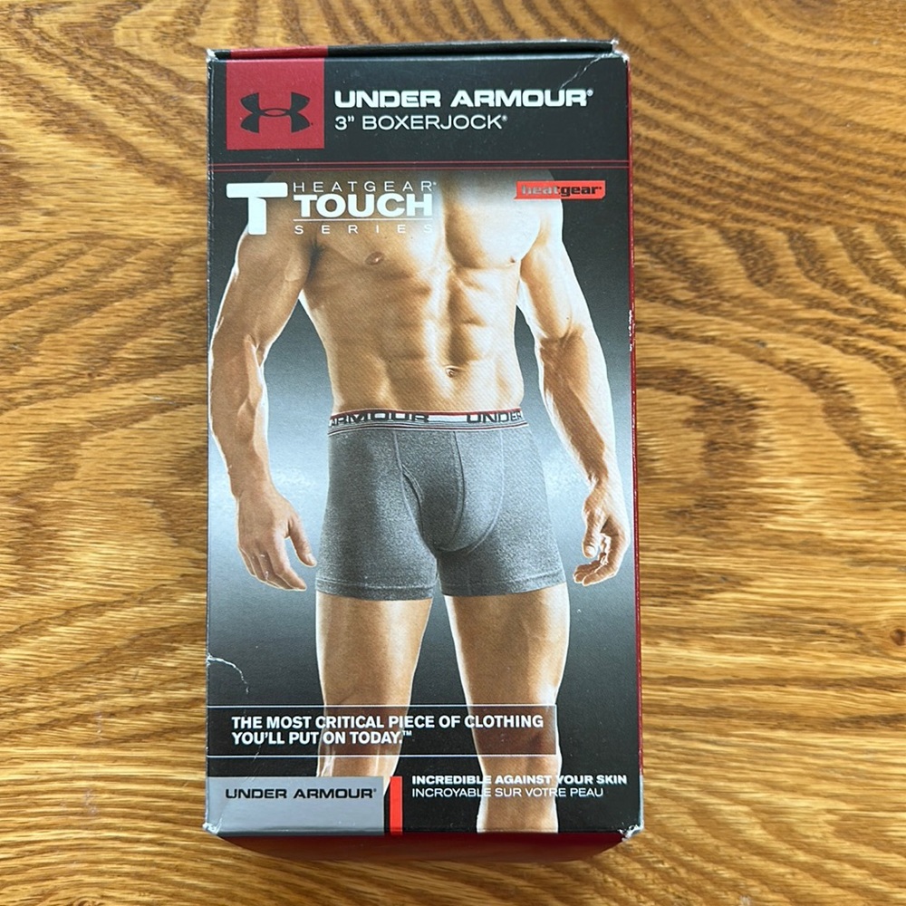 Mens Under Armour 3” BoxerJock Boxer brief underwear Size Small Color Gray